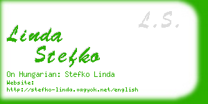 linda stefko business card